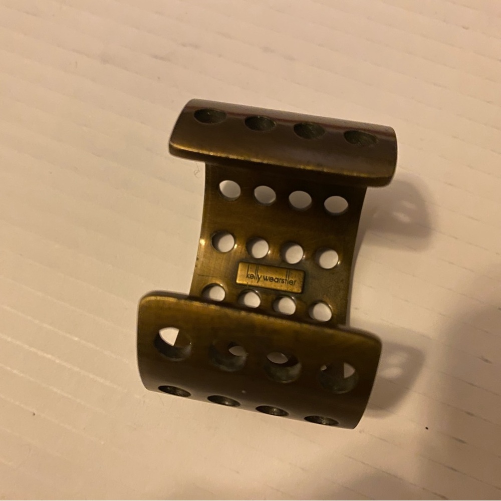 Kelly Wearstler Cuff in Perforated Antique Brass - Picture 5 of 7